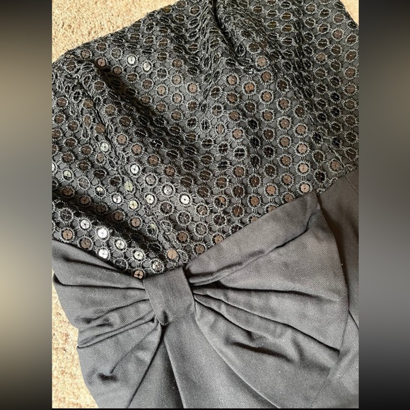 Lilly Pulitzer Abrianna Black Strapless Sequins Bodice Strapless Dress - Picture 3 of 7